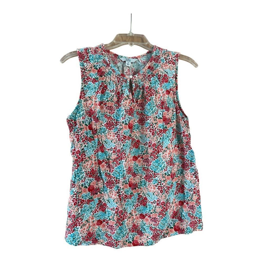 Croft & Barrow Floral Sleeveless Blouse, Medium